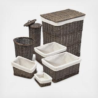 Split Willow Hamper Set, 7-Piece