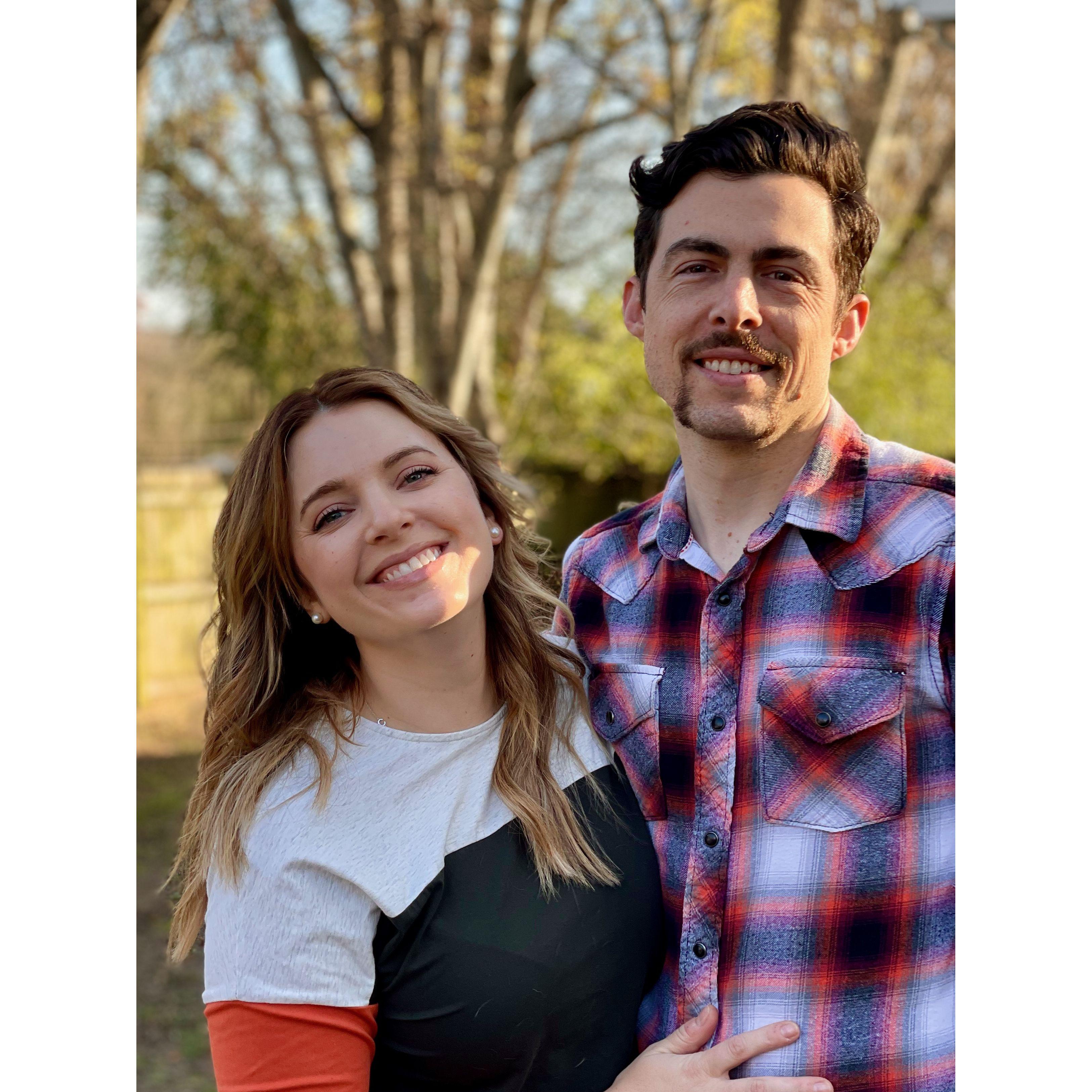 First Thanksgiving together (but a second casualty of Movember 🥸)