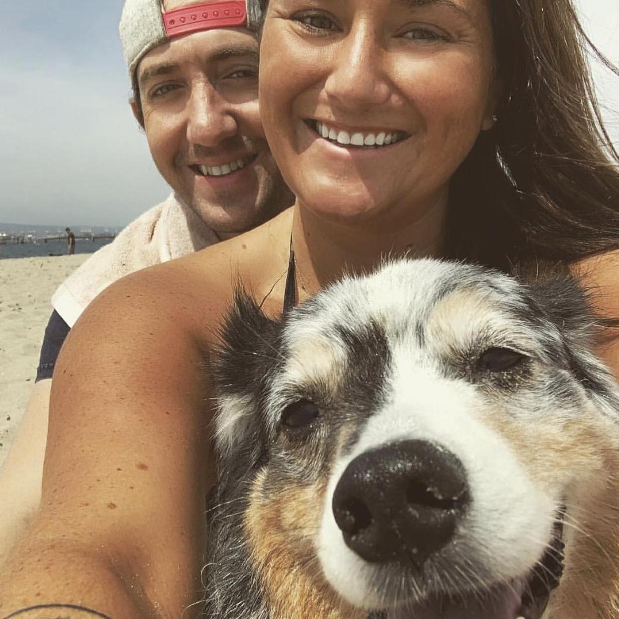 At the beach with Frank