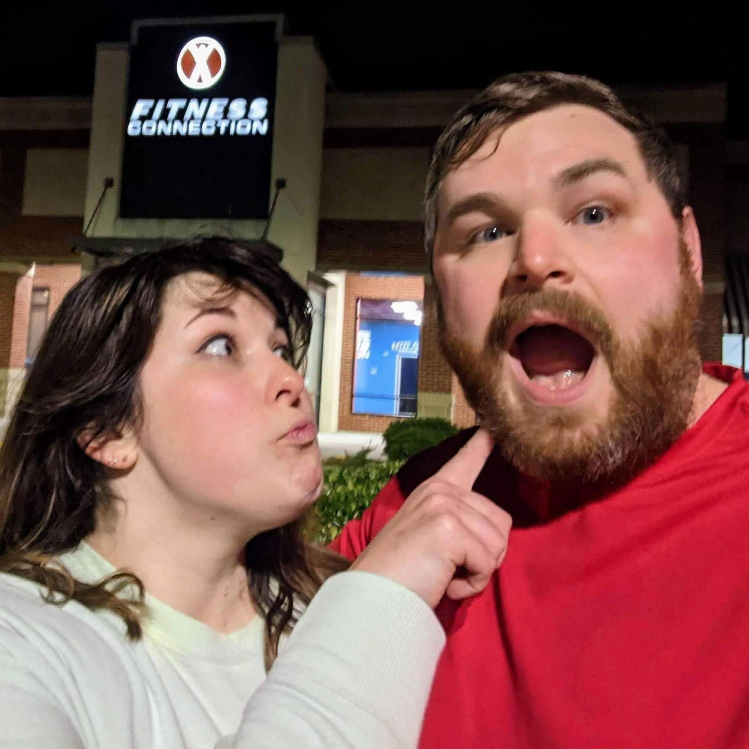 Photo of us at the gym were we met. I choose you!