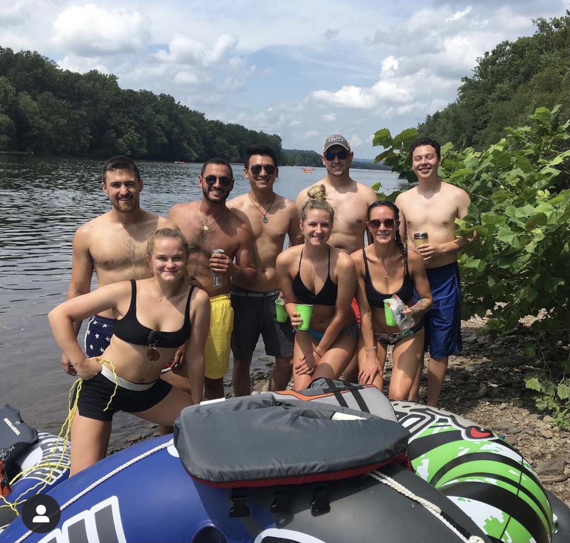 The start of our annual tubing adventure