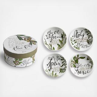 Olive Oil Dipping Dish, Set of 4