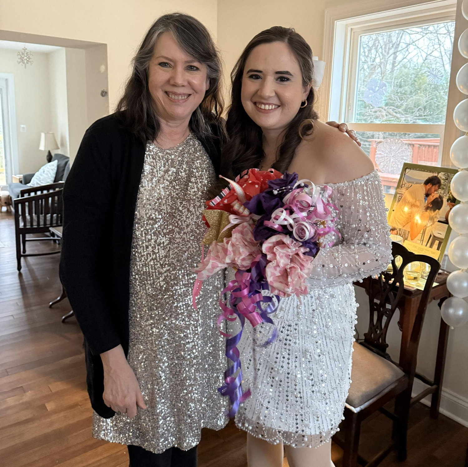 Grace & her Aunt Jill at her Snow in Love Bridal Shower