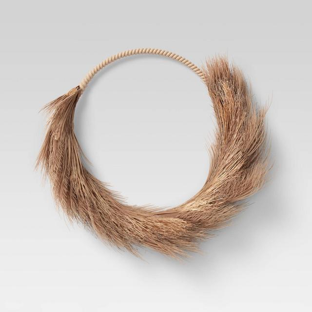Dried Greenery Decorative Wreath Green - Threshold™