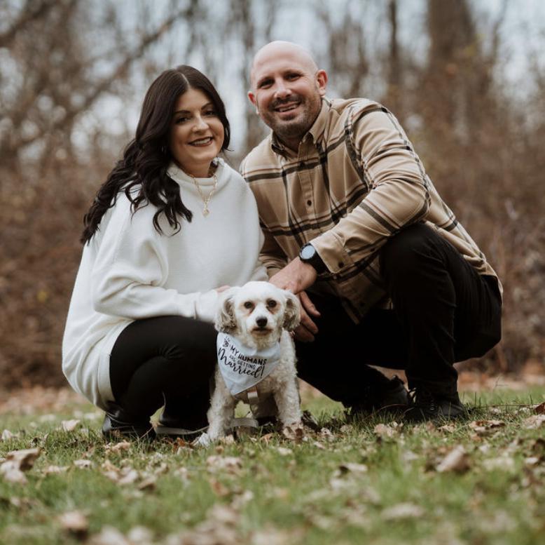 We took our engagement photos at Basil Marella Park which is where we often bring Ella to walk and also where Hannah grew up playing soccer!