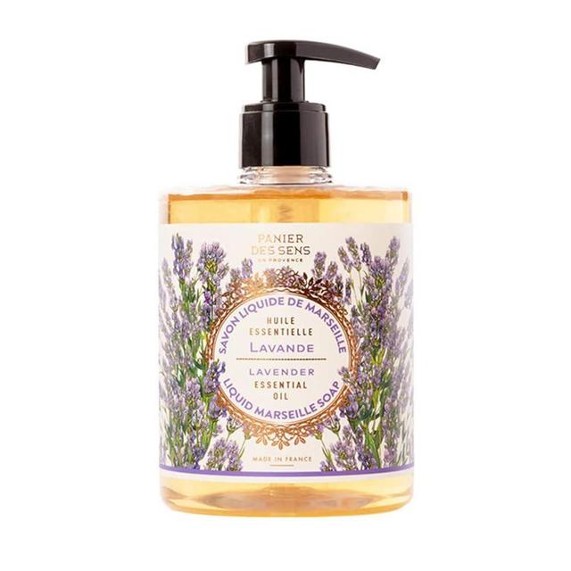 Panier des Sens - Marseille Liquid Hand Soap - Lavender Hand Wash - Moisturizing Soap with Coconut Oil - Bathroom & Kitchen Refillable Soap - 97% Natural Ingredients Made in France - 16.9 Fl.oz