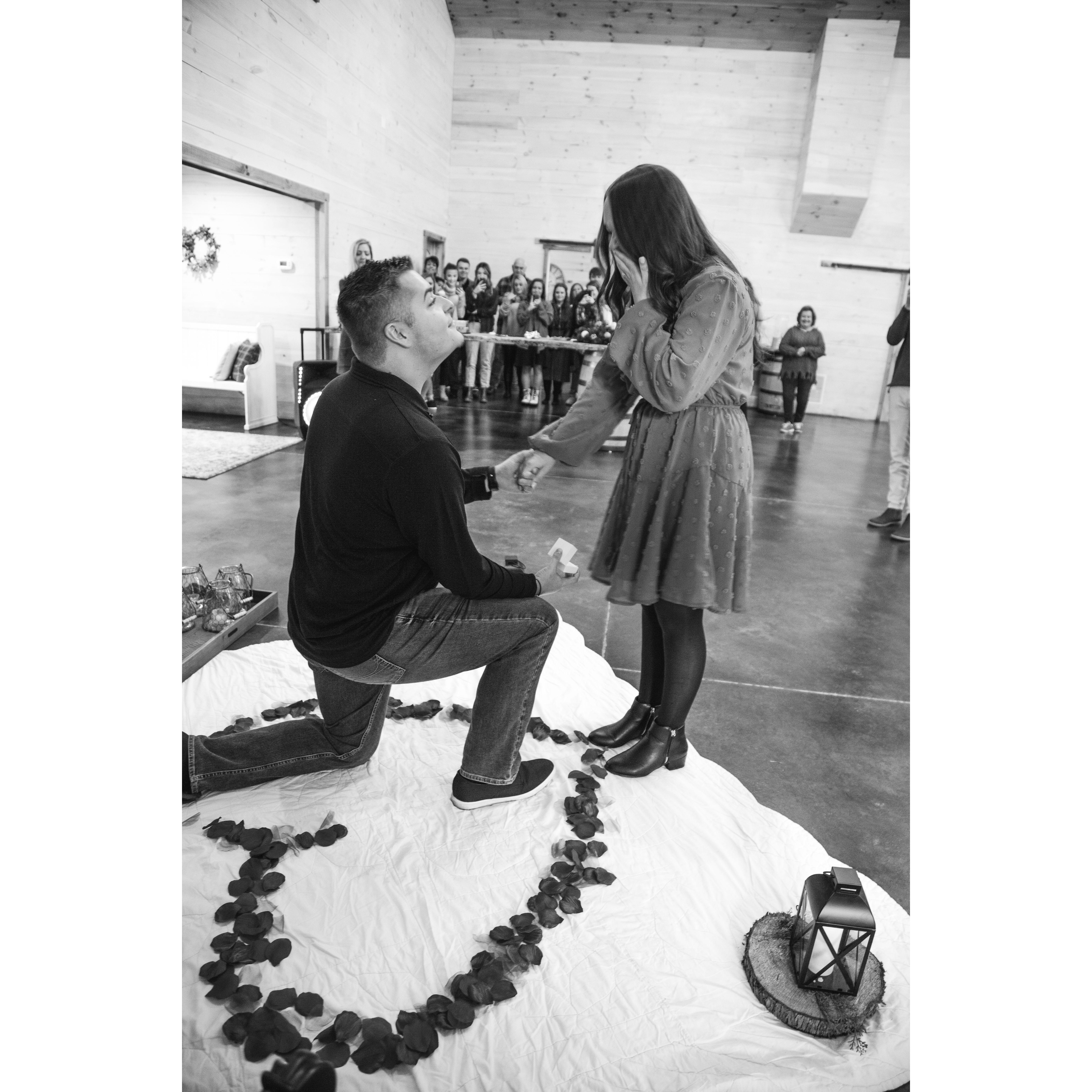 the day we got engaged.. i couldn't even get out the word "yes" because of the tears.