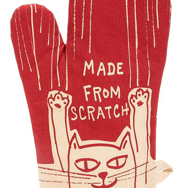 Blue Q Funny Oven Mitt ~ Made from Scratch. Super-Insulated Quilting, Comfy, Natural-Fitting Shape, 100% Cotton.