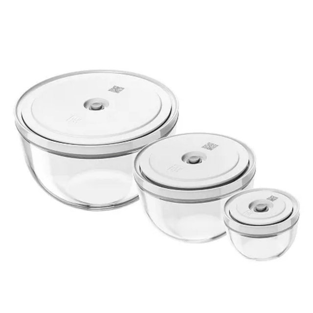 Fresh Save 3-Pc. Glass Vacuum Bowl Set