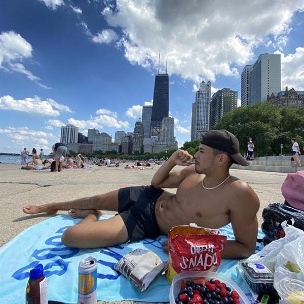 First beach day :) Who would've thought a spontaneous beach would turn in to such an important tradition, and spot for us :) June, 2021. Same spot he proposed :)