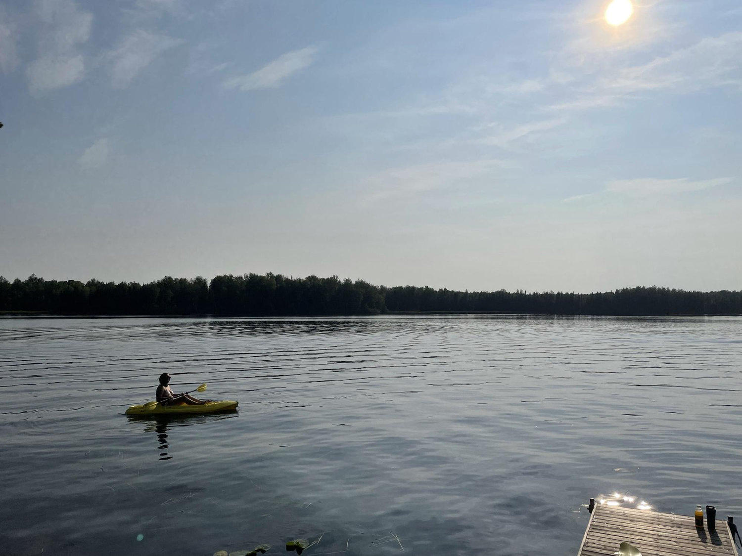 Cuckoos favorite thing to do is kayak on Vera Lake on a sunny summer day.