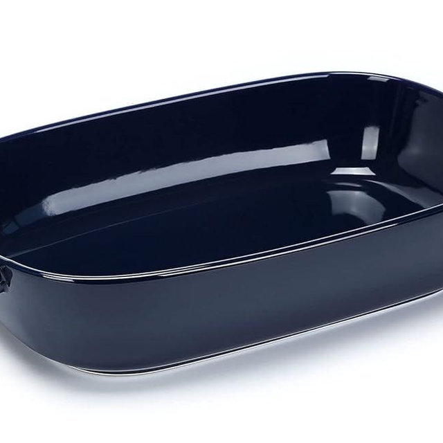 6 Quart Large Rectangular Baking Dish, 16x11 Inches Ceramic Baking Pan Casserole Dish for Cooking,Kitchen and Daily Use, Safe for Oven Microwave Refrigerator Disinfection Cabinet and Dishwasher,Blue