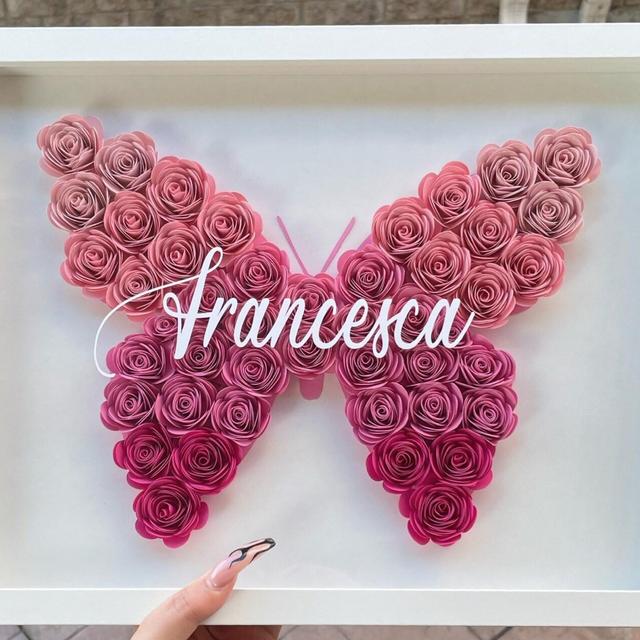 Butterfly Flower Box | Ombre Paper Flower Butterfly Shadow Box | Rose Box | Customized Gift for Birthday, Christmas, Mothers Day, Valentines