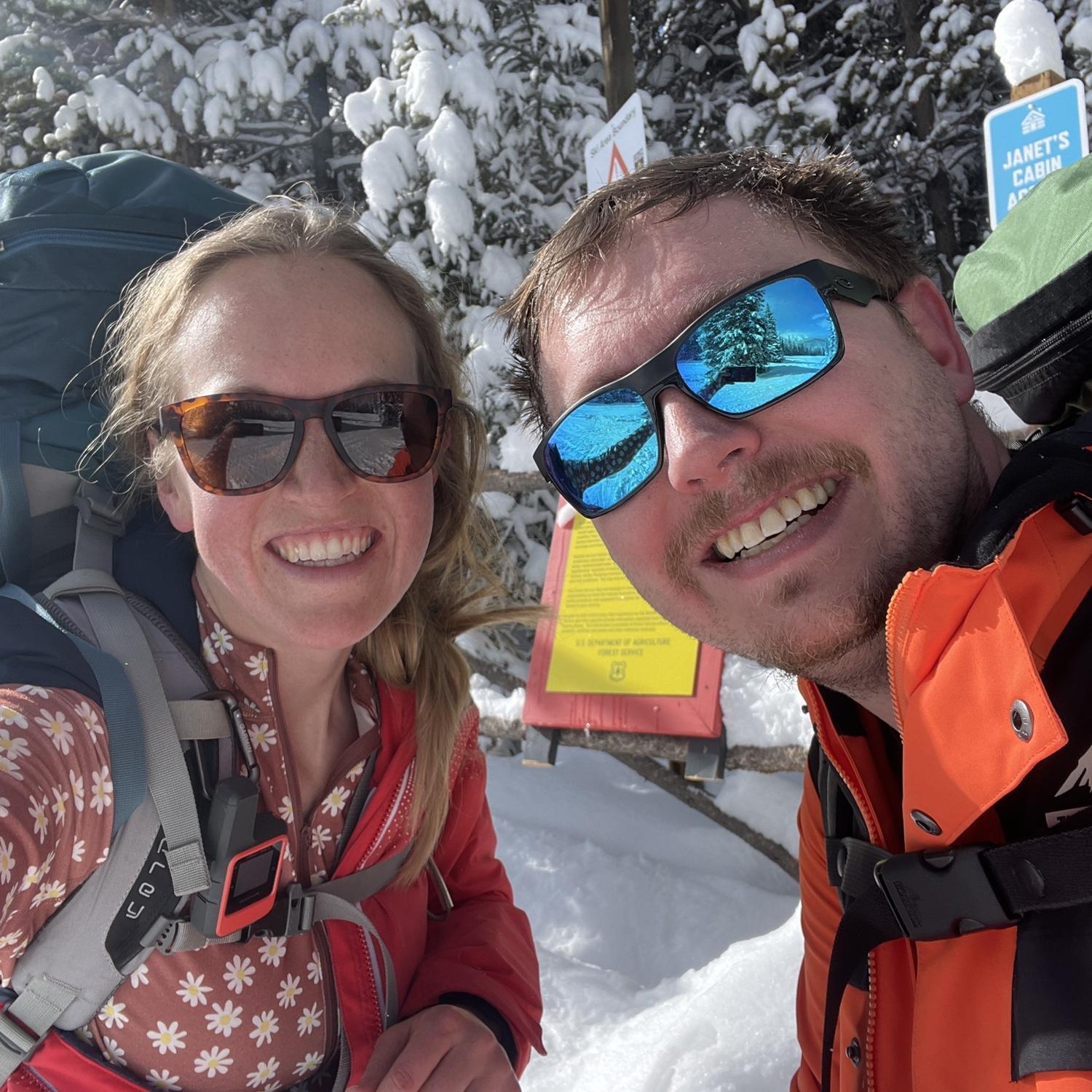 At the end of our skin out from our hut trip, winter 2023.