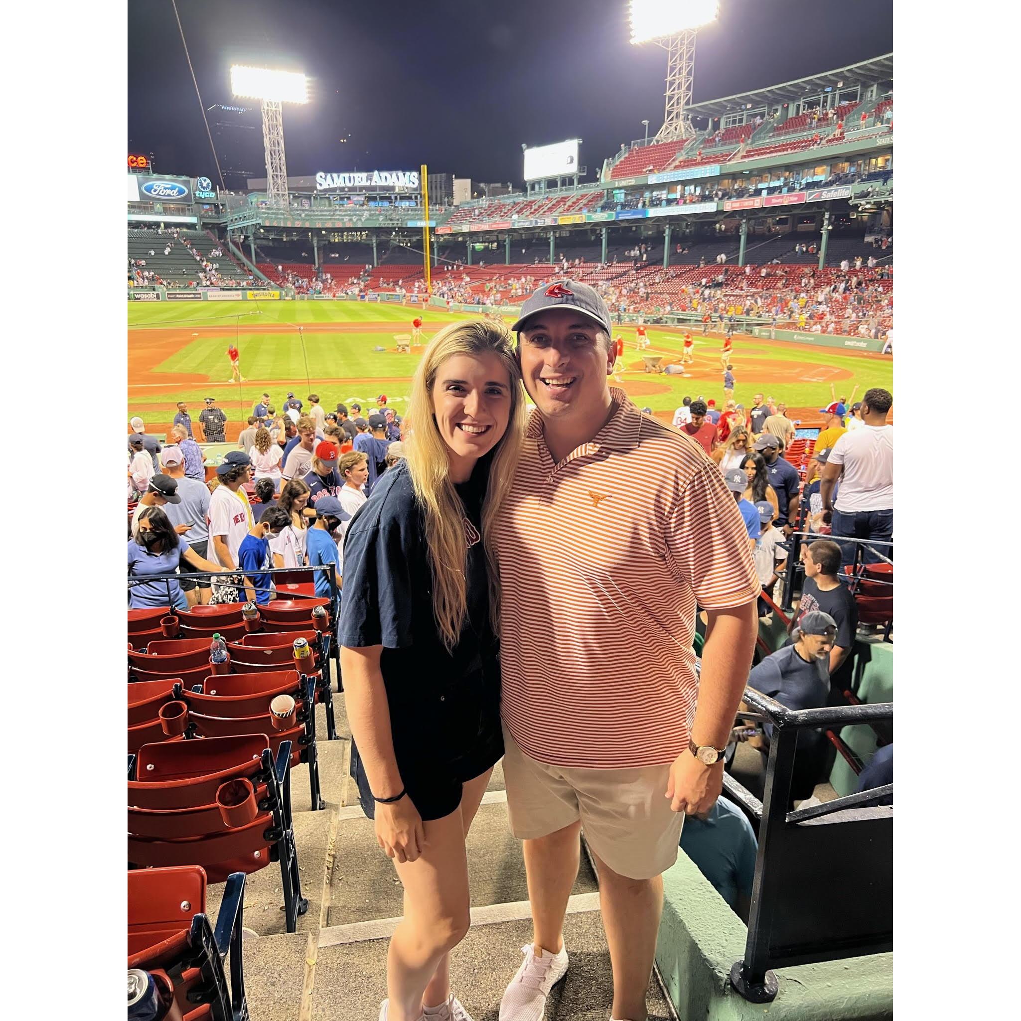 Surprise 30th birthday trip to see the Red Sox play the Yankees!