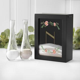 Personalized Floral Unity Sand Ceremony Shadow Box