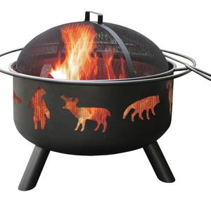 Landmann USA 28347 Big Sky Fire Pit, Wildlife, Black