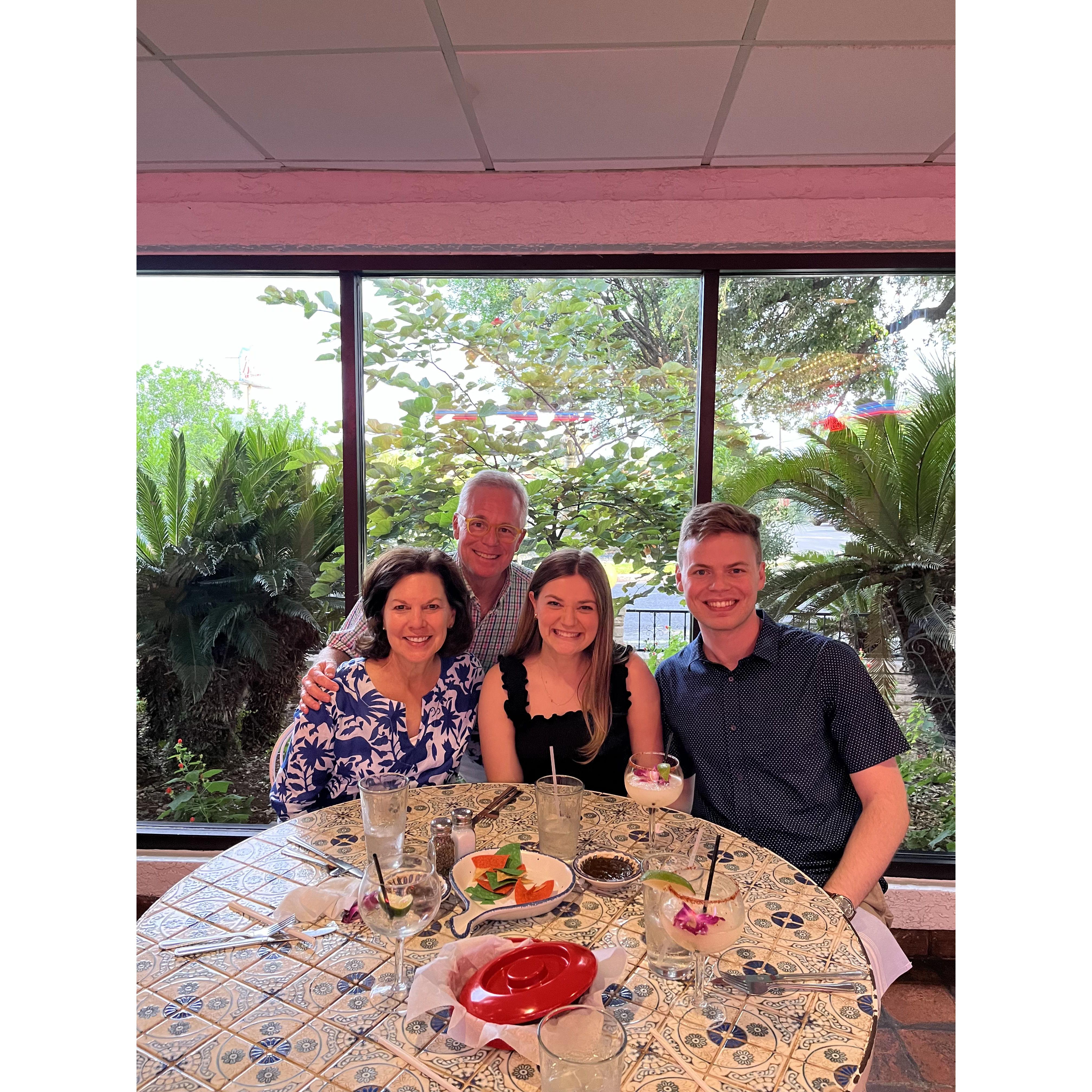 During the summer, they went and visited Price's hometown, San Antonio, TX. Erin got to meet Price's parents for the first time!