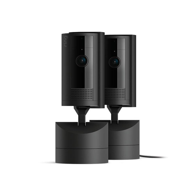 Ring Pan-Tilt Indoor Cam | See all around with 360° pan coverage, HD video, plus Two-Way Talk (2024 release) | 2-Pack, Black
