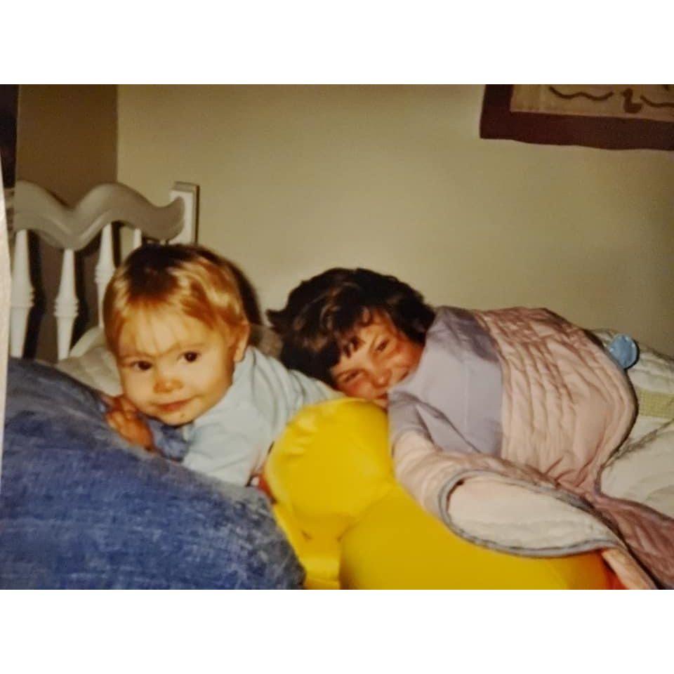 me and my sister as kids!