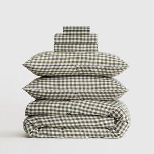 Deluxe Linen Duvet Bundle | Quince in Olive Gingham