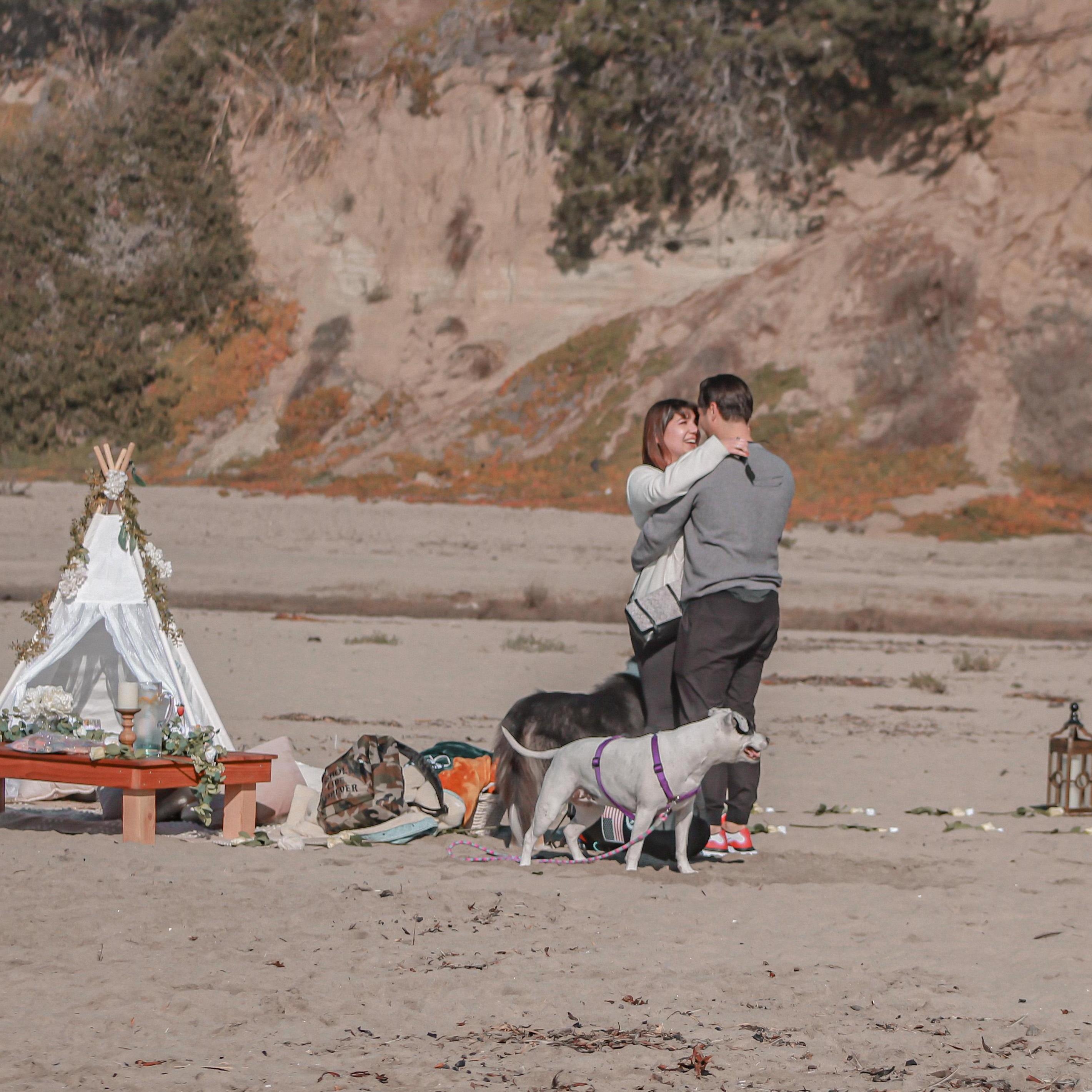 One of the happiest moments of my life. Right after I said yes to marrying my best friend.
