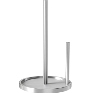 Paper Towel Holder Countertop, Standing Paper Roll Holder with Anti Slip Weighted Base, Stainless Steel Freestanding Paper Towel Holder for Kitchen, Silver