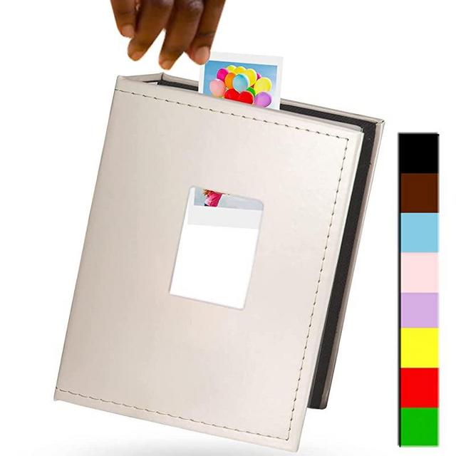 Instax Mini Photo Album 200 Pictures for Fujifilm Instax Mini 11 90 70 50S 26 25 9 8+ 7S Instant Camera & Kpop Photo Card, Polaroid Photo Album for Polaroid Snap Z2300 PIC-300P Film(Smokey White)