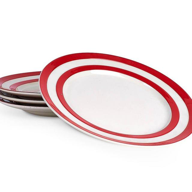 Cornishware Red Main Plate / Set of 4