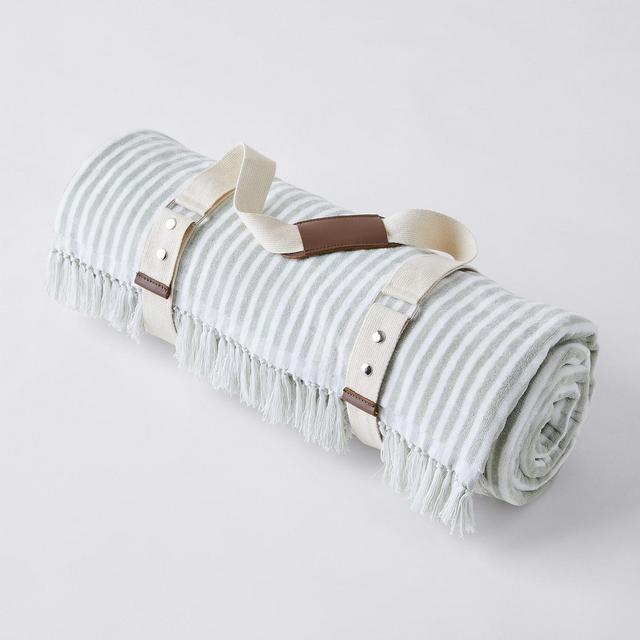 Vintage-Inspired Striped Beach Blanket