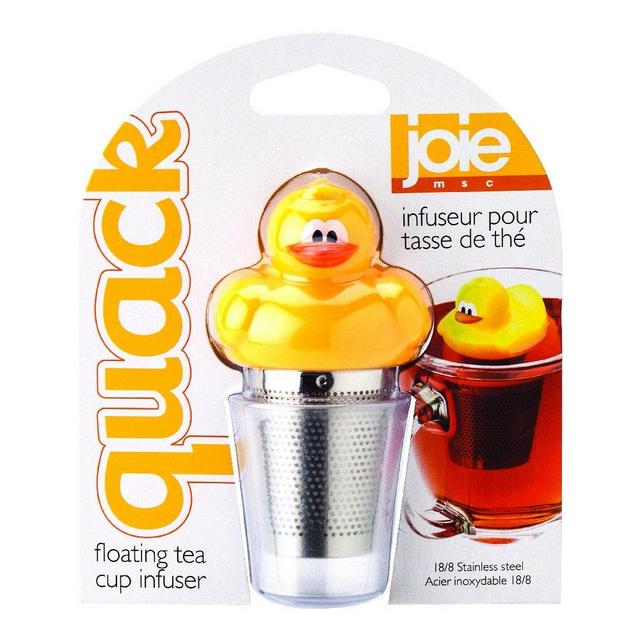 MSC International 11040 Joie Quack Duck Floating Tea Infuser, 18/8 Stainless Steel Infuser, Yellow