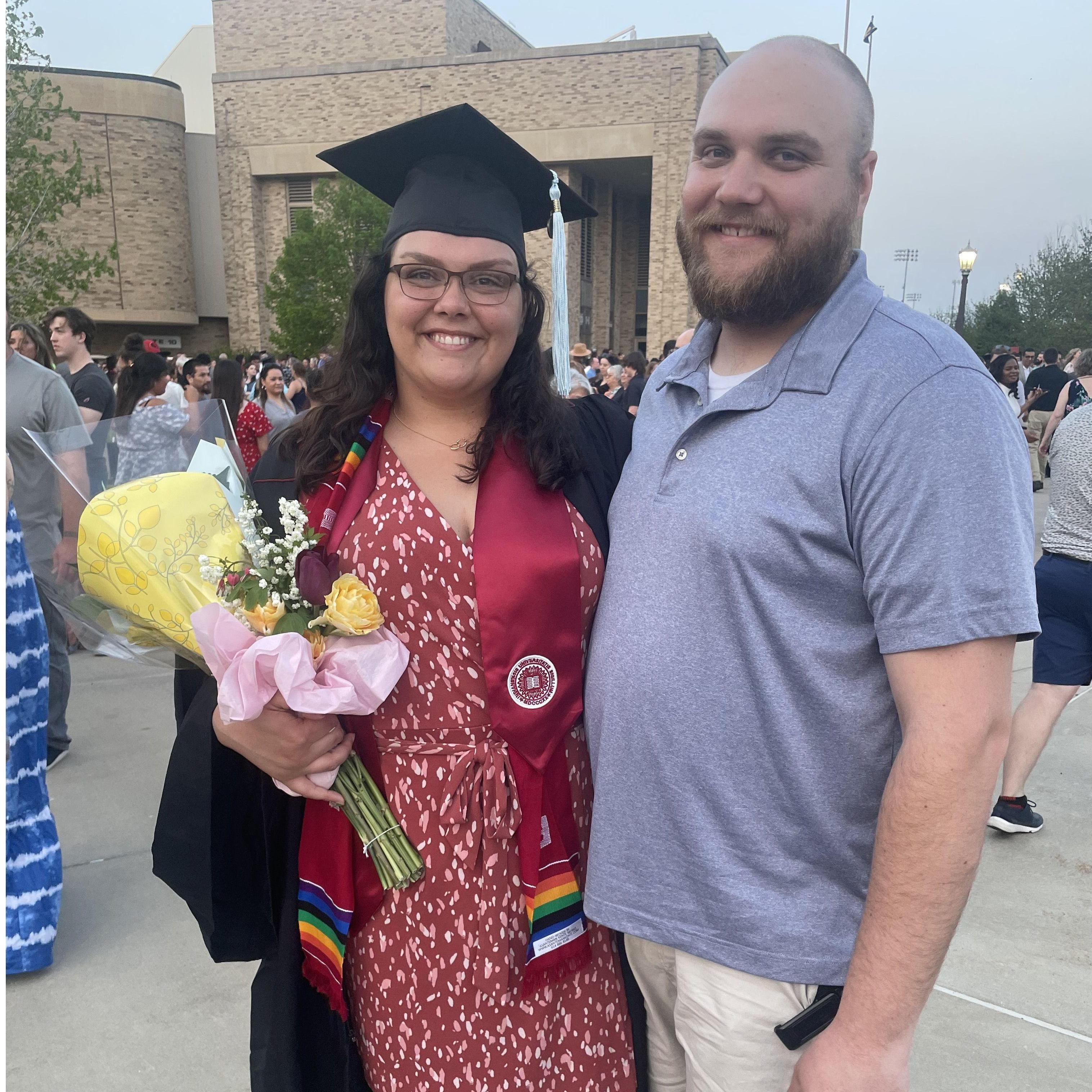 We struggled through classes together and got to watch each other walk across the stage at graduation.