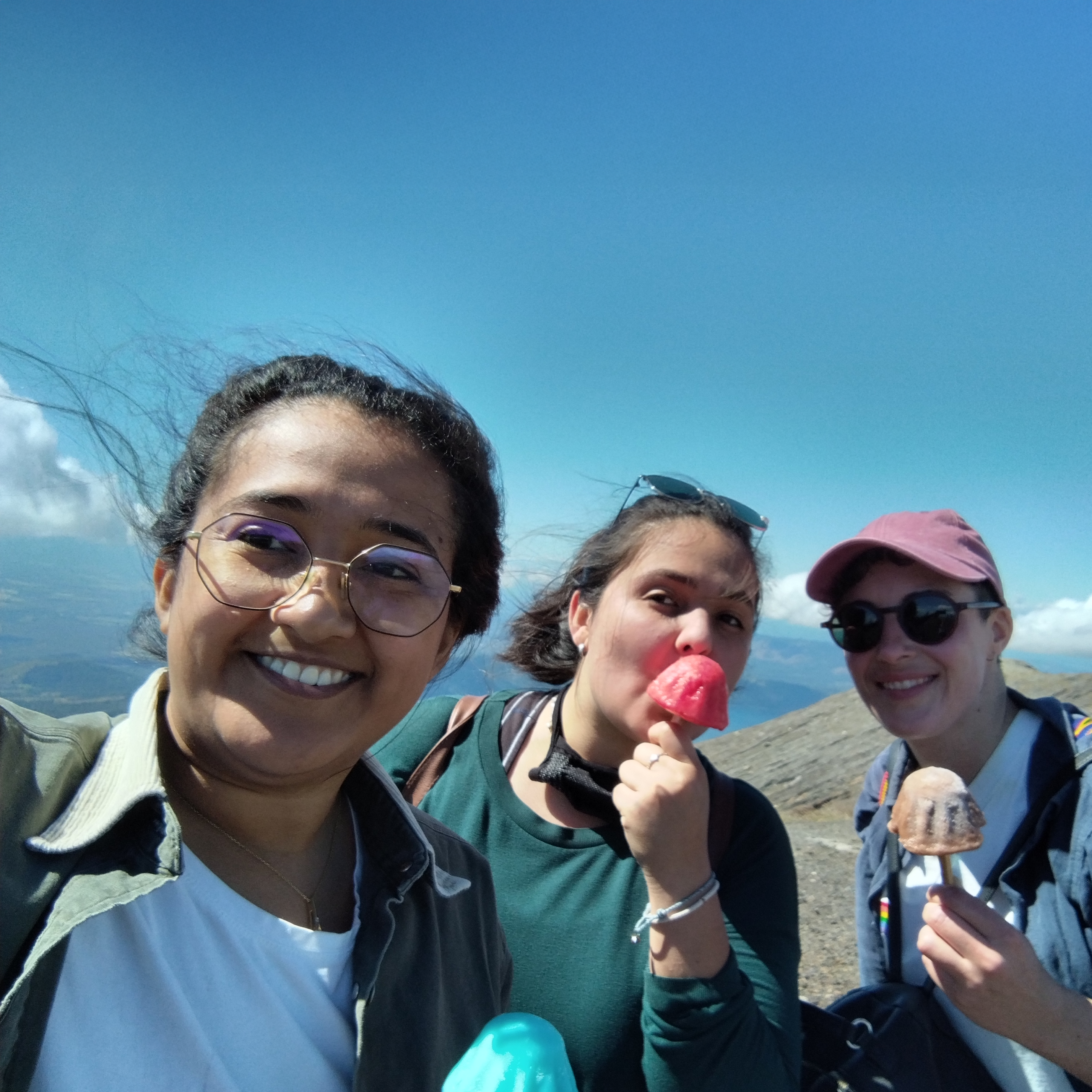 From the time we hiked up the Santa Ana Volcano. Ale cried at the top—but she made it! Then we celebrated with ice cream from the ice cream man. It was the best day.