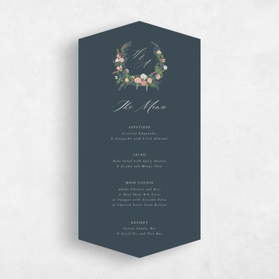 Blue Diamond Wedding Menu - Dinan