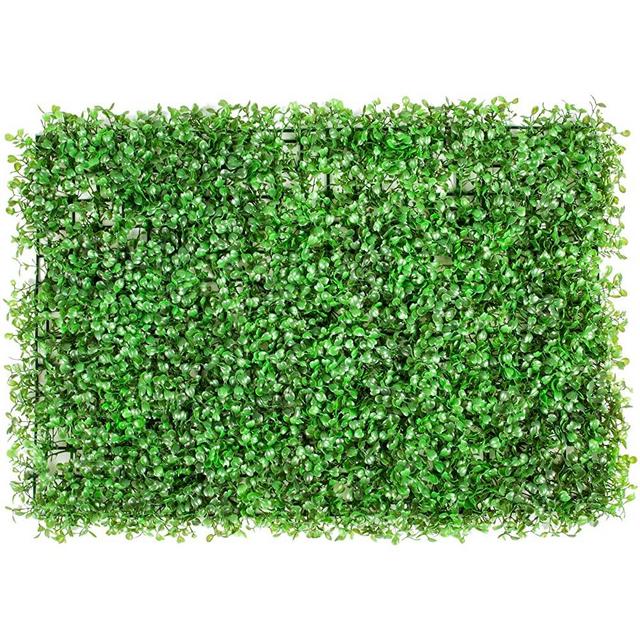 VEVOR 12PCS 24"x16" Artificial Boxwood Panels,Boxwood Hedge Wall Panels,Artificial Grass Backdrop Wall 1.6“,Privacy Hedge Screen UV Protected for Outdoor Indoor Garden Fence Backyard