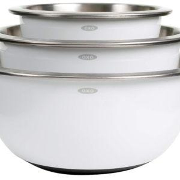 OXO Good Grips 3-Piece Stainless-Steel Mixing Bowl Set