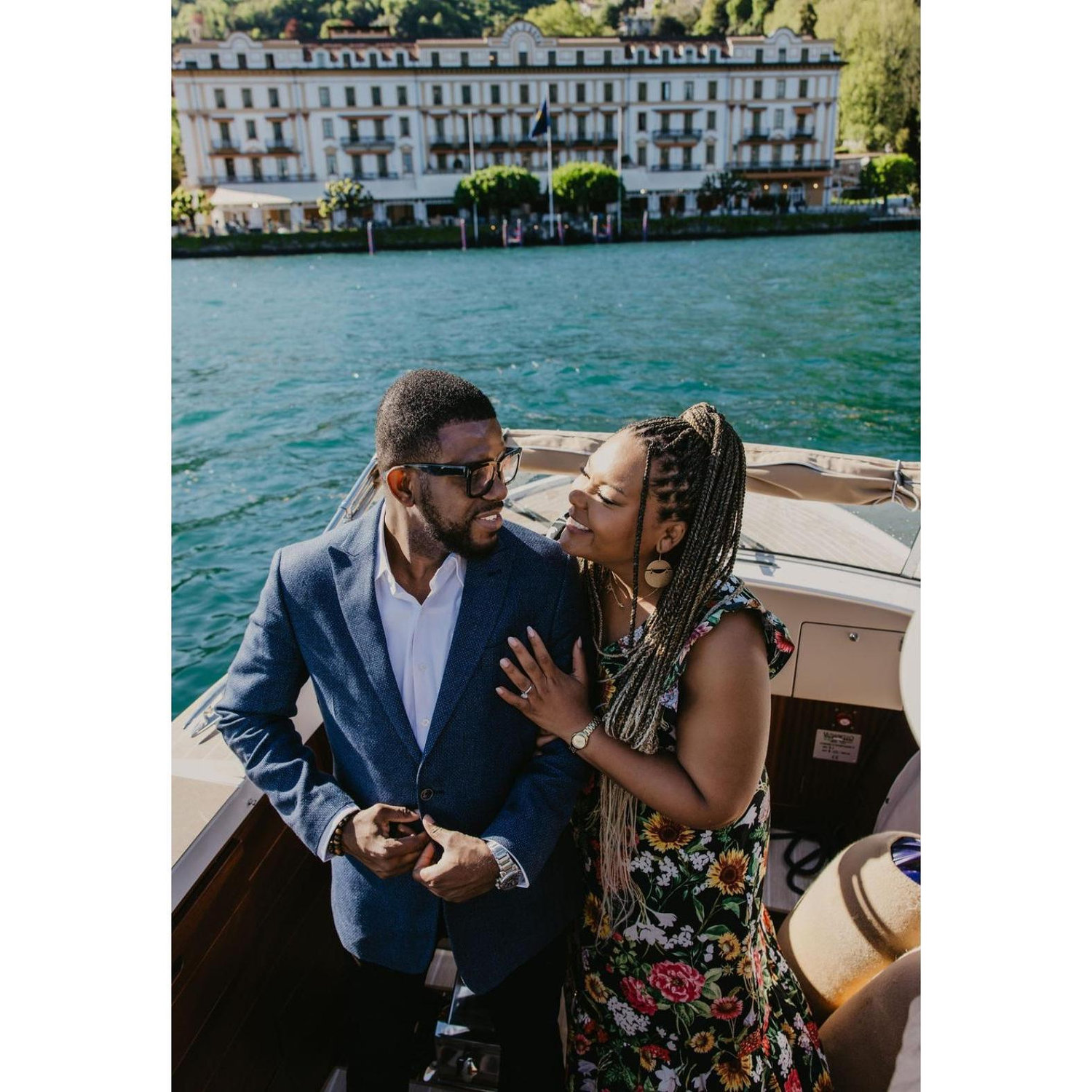 Getting engaged in Lake Como, Italy.