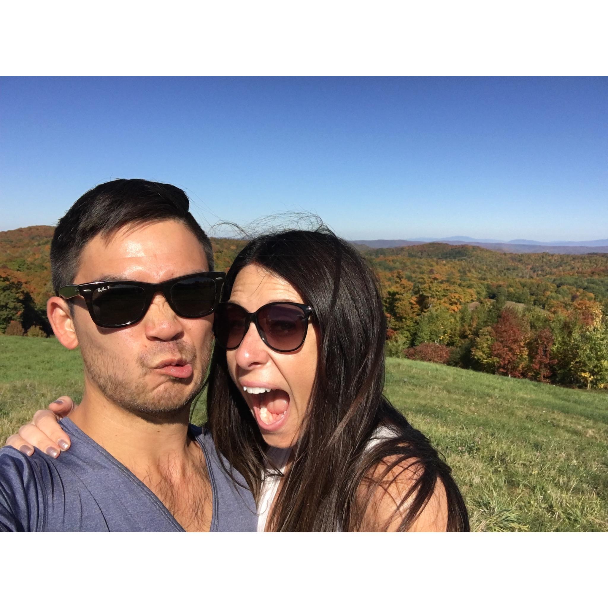 Leaf peepin' in Vermont.