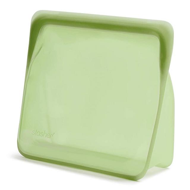 Stasher Platinum Silicone Food Grade Reusable Storage Bag, Green (Stand-Up Mega) | Reduce Single-Use Plastic | Cook, Store, Sous Vide, or Freeze | Leakproof, Dishwasher-Safe, Eco-friendly | 104 Oz