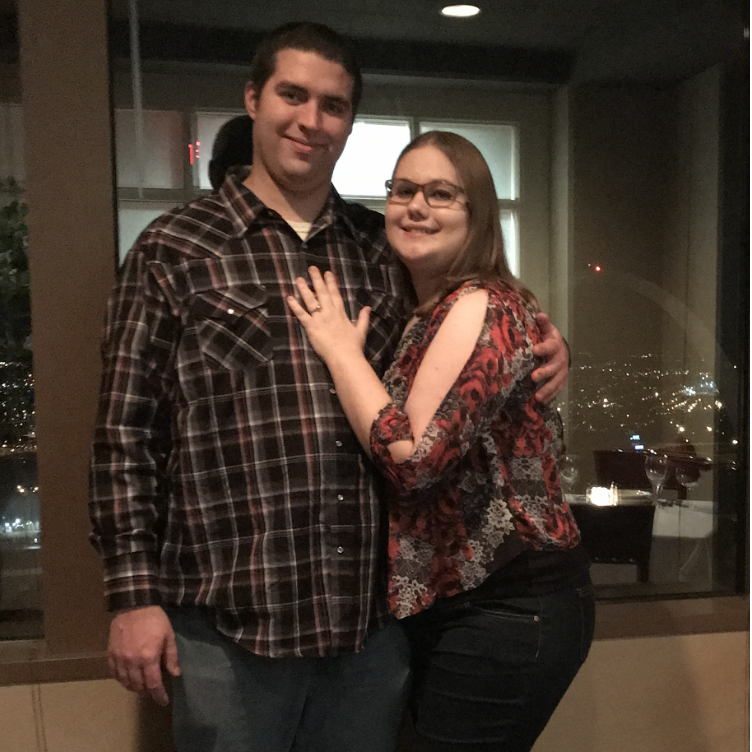 This picture was taken the night we got engaged!