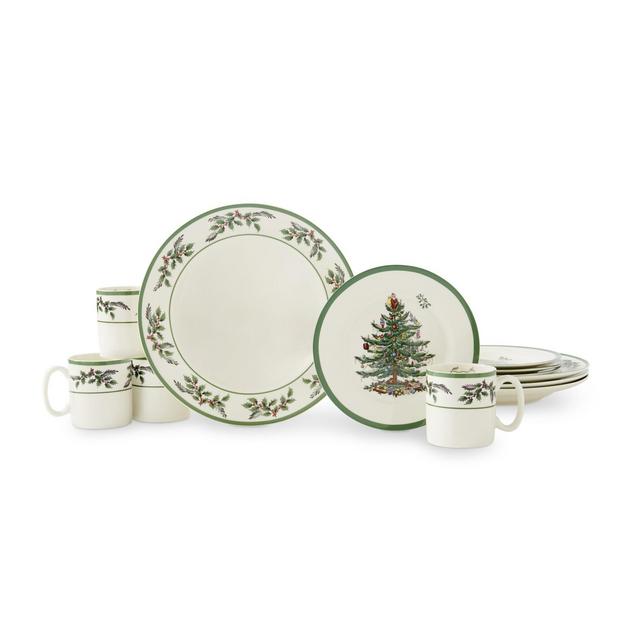 Spode Christmas Tree Holly 12 Piece Set