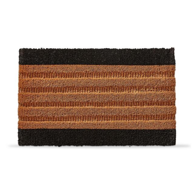 tag 1'6"x2'6" Essentials Black Multi Rectangle Indoor and Outdoor Coir Door Welcome Mat Black