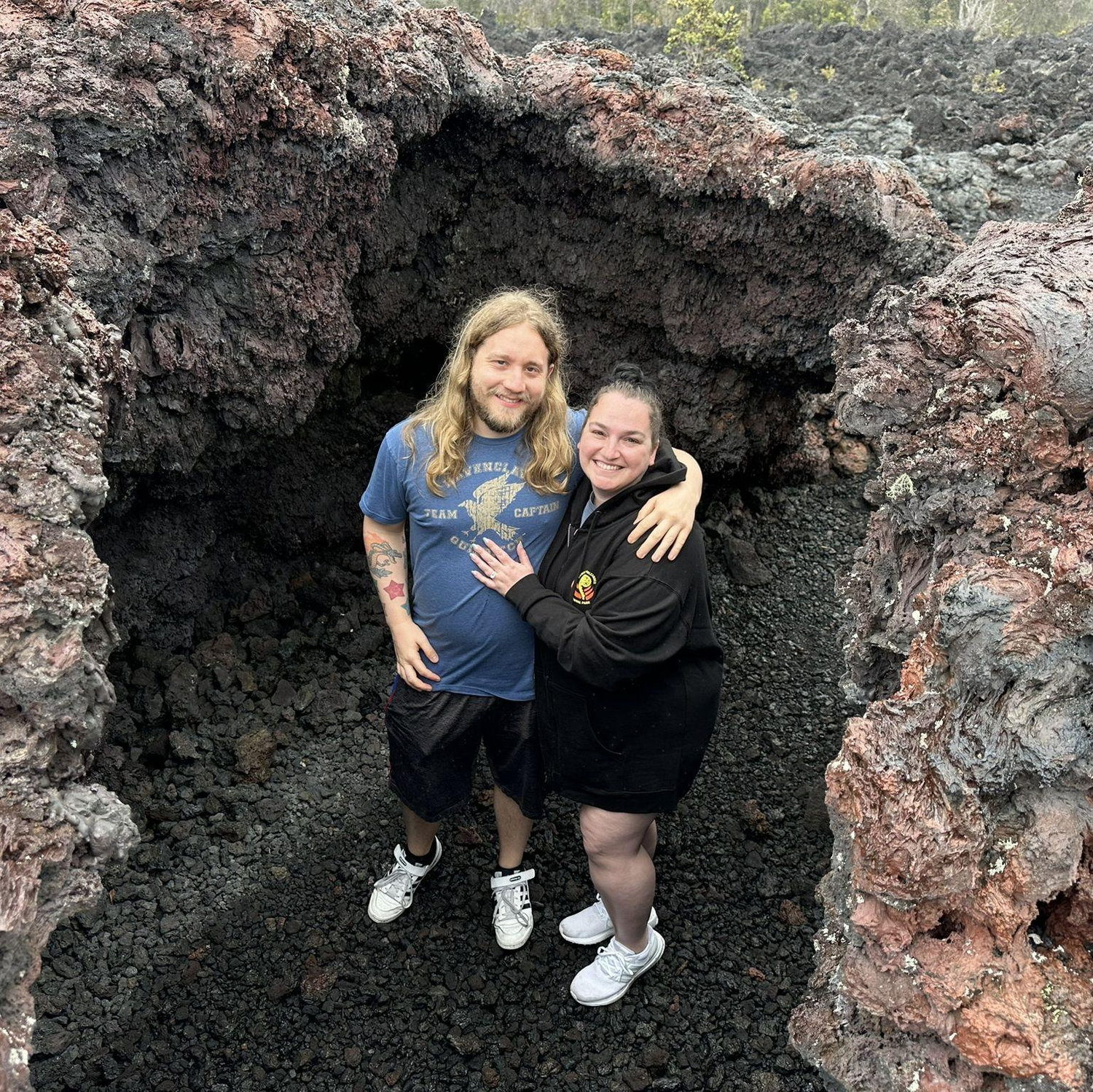 Lava tunnel in Hawaii during our engagement trip!