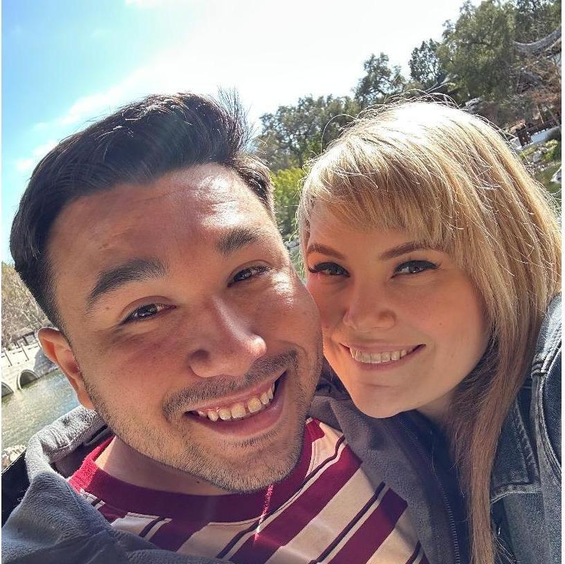 Valentine's Day at the Huntington Library.... just minutes before he proposed
