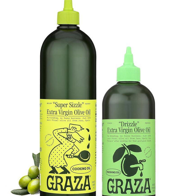 Graza Extra Virgin Olive Oil Bundle - Drizzle Finishing (500ml) & Sizzle Cooking Oil (1L)