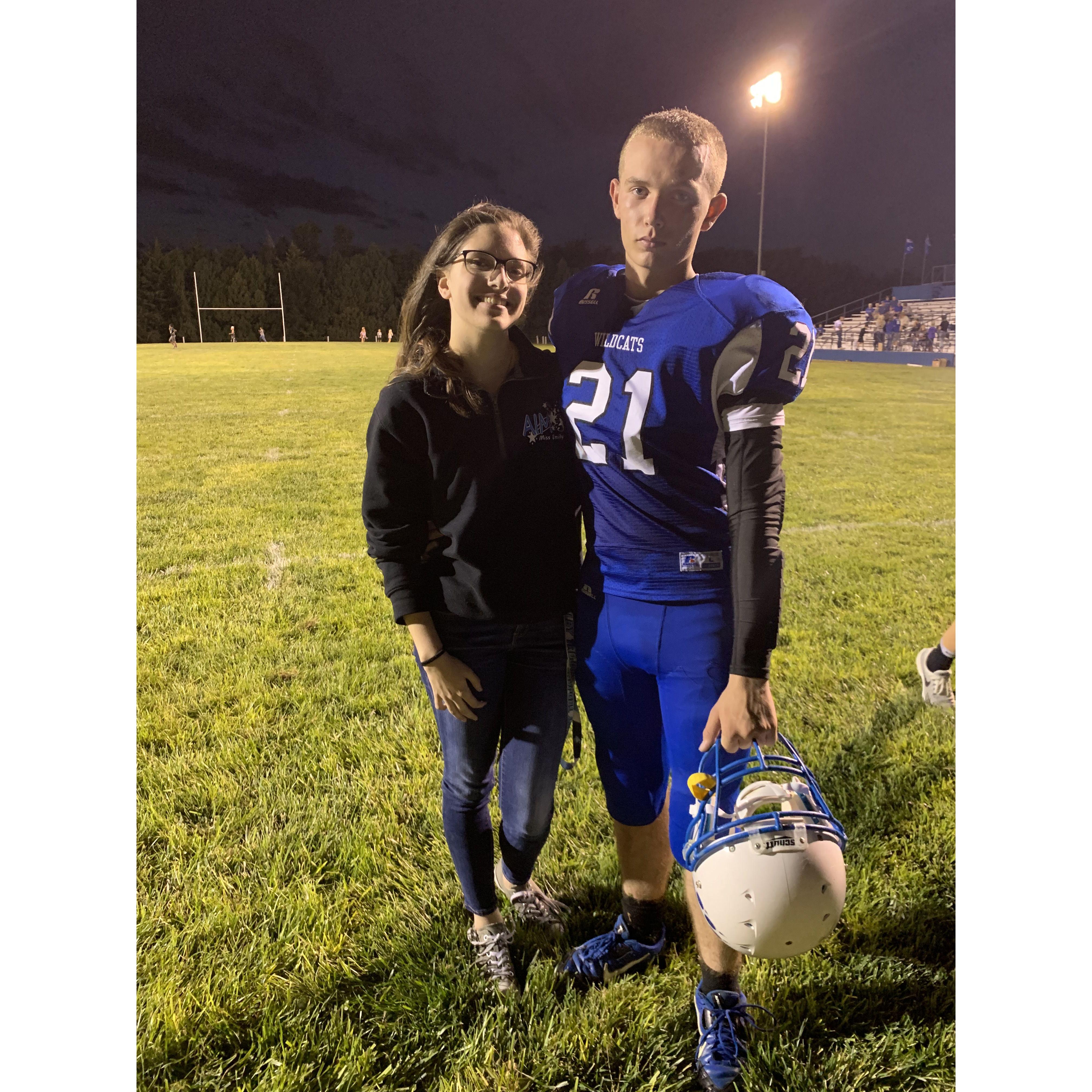 Kaleb played football his senior year!