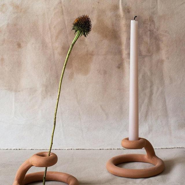 Uni Candlestick - Terracotta