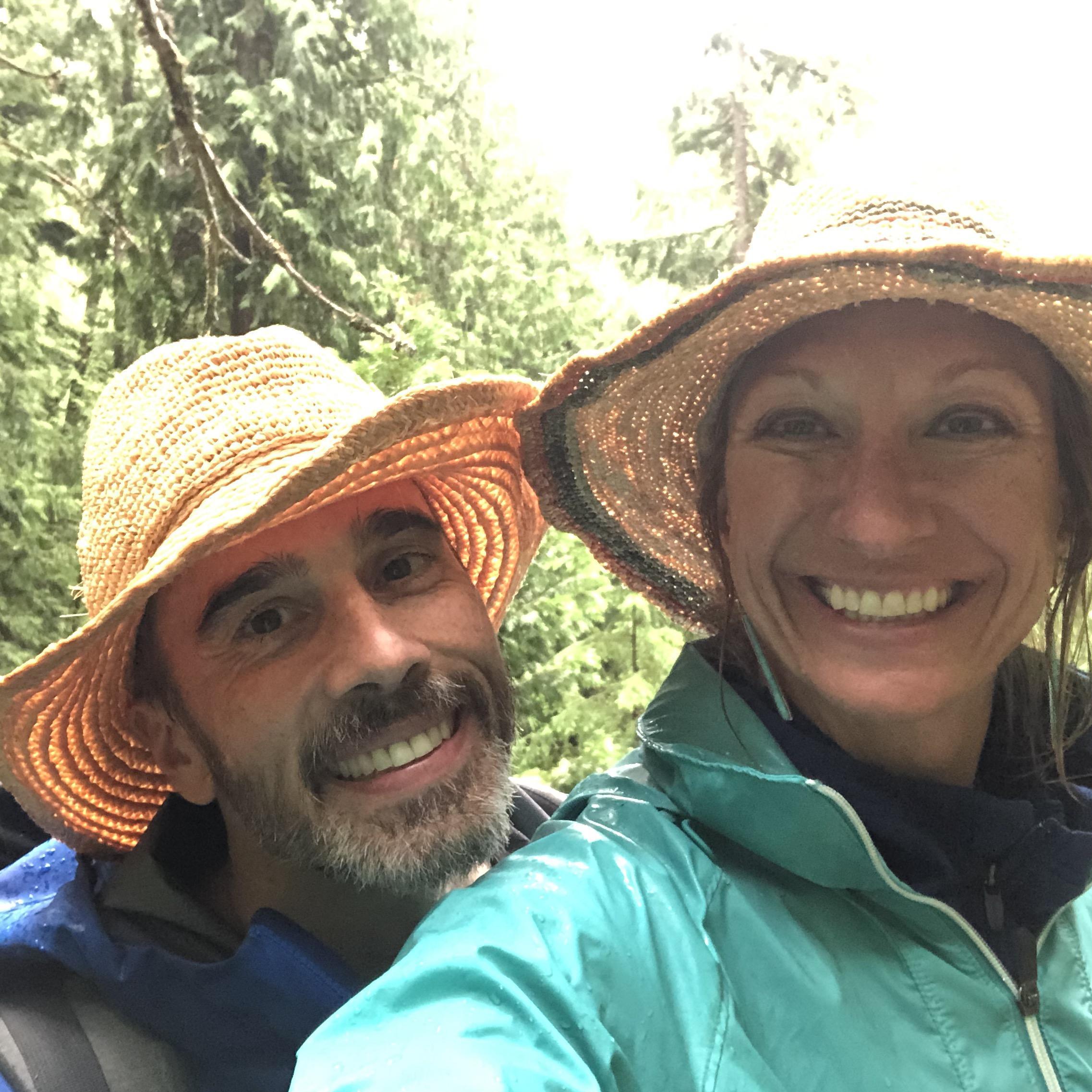 Hiking in the Umpqua forest on a raining day - 1 day post our engagement - Rain is not bad luck!