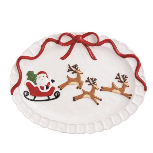 Santa#039;s Sleigh Platter