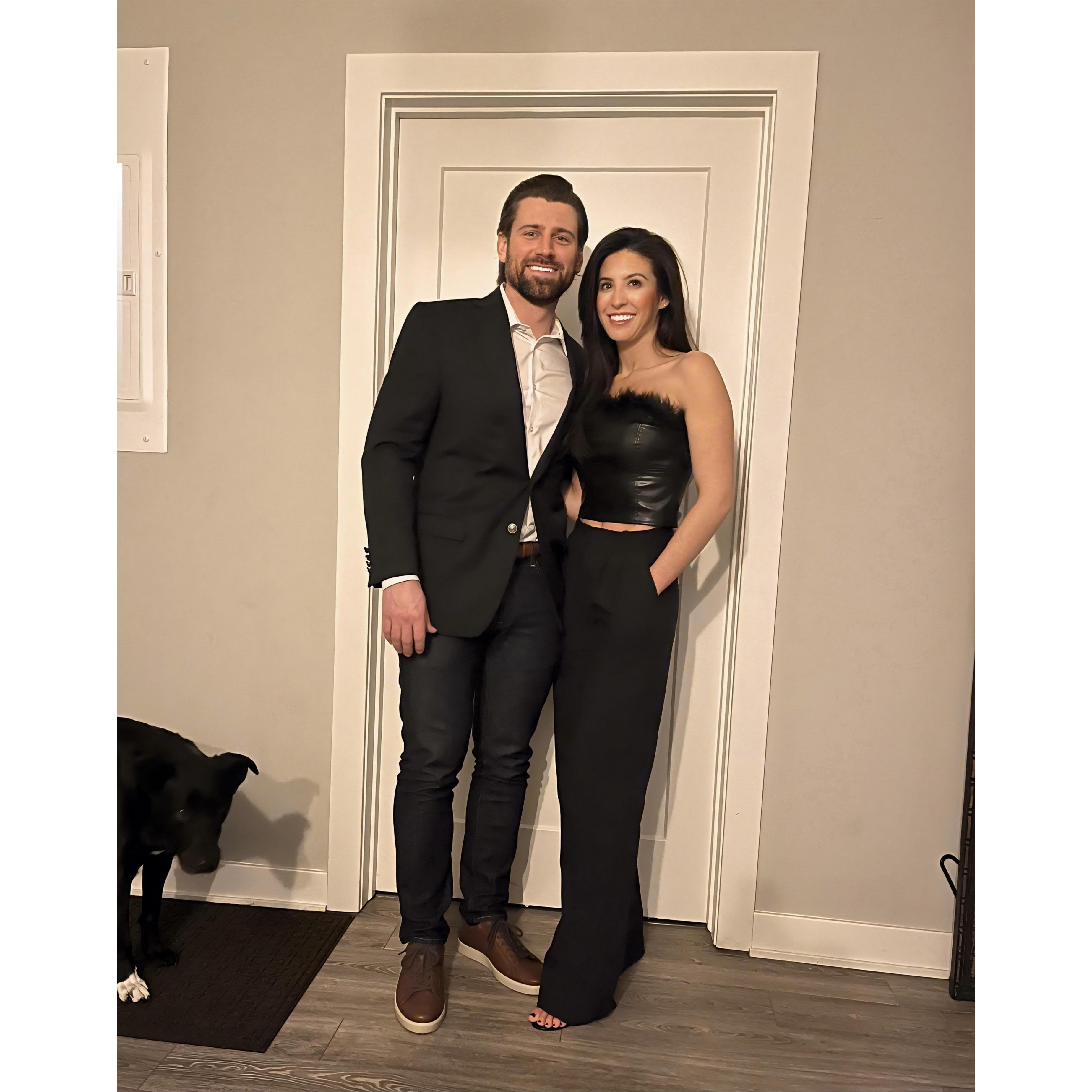 First NYE together, Charlie wanted in on the picture!